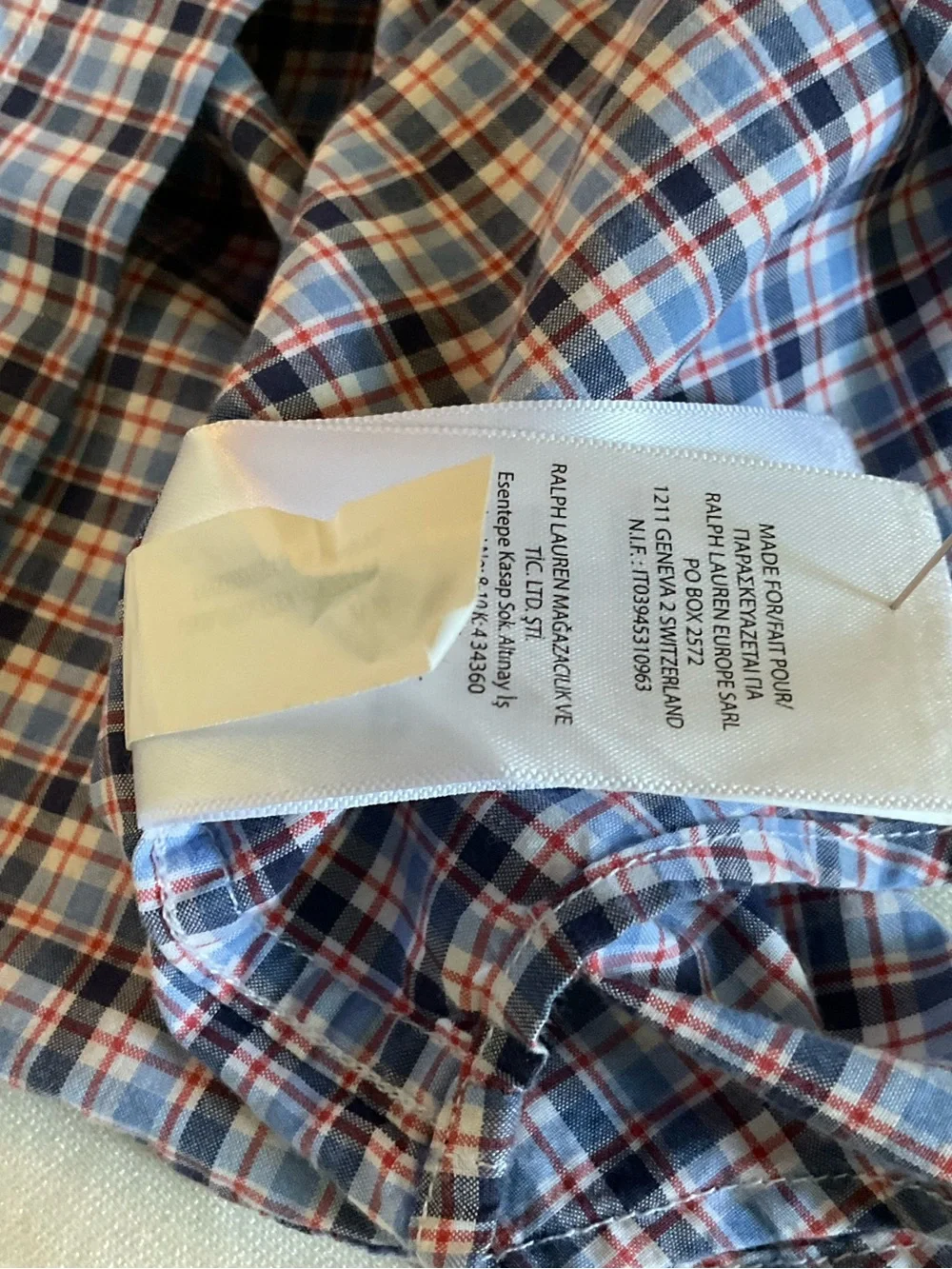 Ralph Lauren Blue and Purple Plaid Button-Down Shirt
